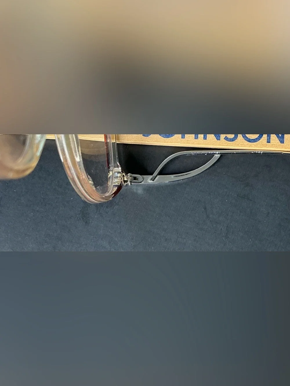 Clear Oval Women's Eyewear Frames - Transparent Champagne & Burgundy